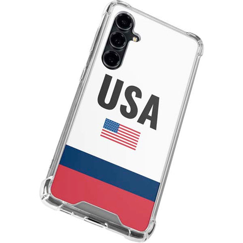 USA American Flag Galaxy S23 FE Clear Case