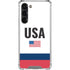USA American Flag Galaxy S23 Plus Clear Case