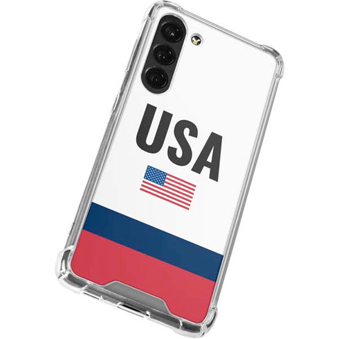 USA American Flag Galaxy S23 Plus Clear Case
