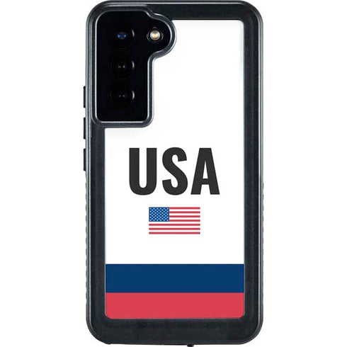 USA American Flag Galaxy S23 Plus Waterproof Case