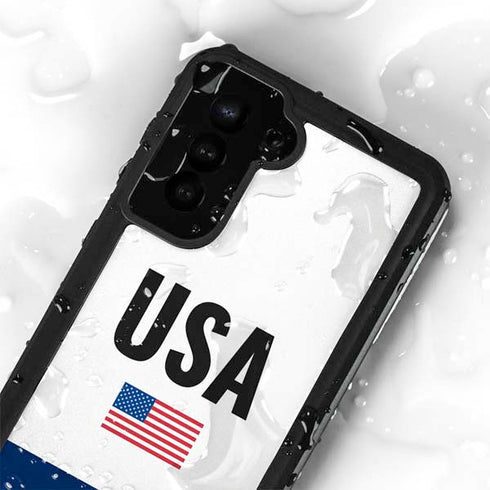 USA American Flag Galaxy S23 Waterproof Case