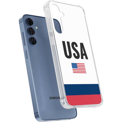 USA American Flag Galaxy S24 Clear Case