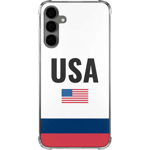 USA American Flag Galaxy S24 Plus Clear Case