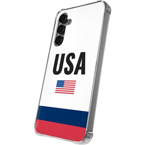 USA American Flag Galaxy S24 Plus Clear Case