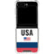 USA American Flag Galaxy Z Flip5 5G Clear Case