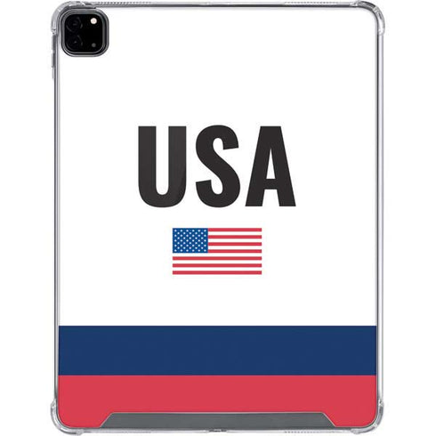 USA American Flag iPad Pro 12.9in (2020) Clear Case