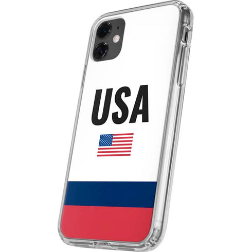 USA American Flag iPhone 11 Clear Case