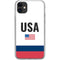 USA American Flag iPhone 11 Clear Case