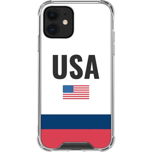 USA American Flag iPhone 12 Clear Case