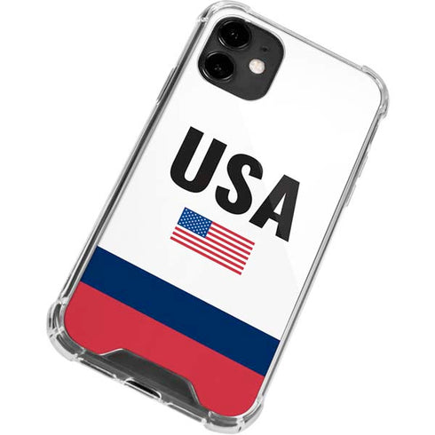 USA American Flag iPhone 12 Clear Case