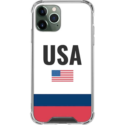 USA American Flag iPhone 12 Pro Clear Case
