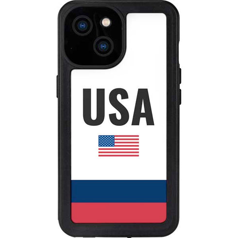 USA American Flag iPhone 13 Mini Waterproof Case