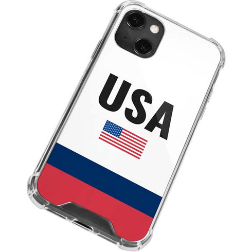 USA American Flag iPhone 14 Plus Clear Case