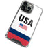 USA American Flag iPhone 14 Pro Clear Case