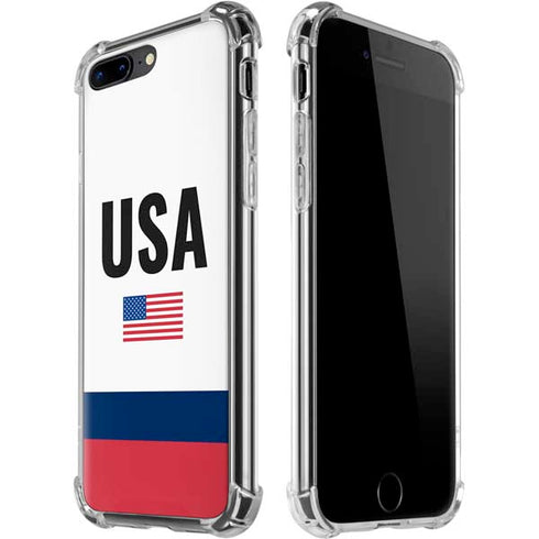 USA American Flag iPhone 7/8 Plus Clear Case