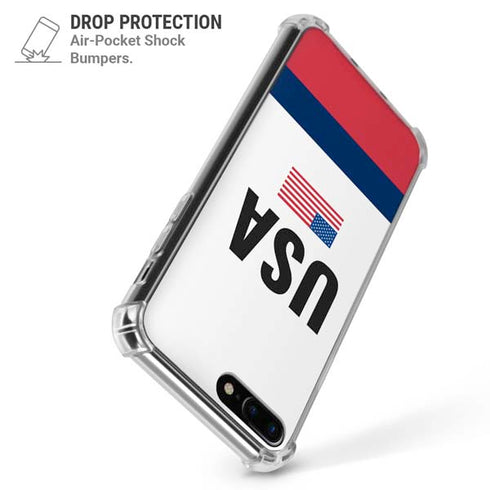 USA American Flag iPhone 7/8 Plus Clear Case
