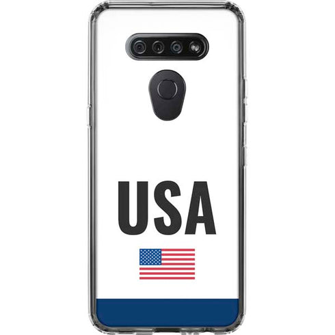 USA American Flag LG K51/Q51 Clear Case