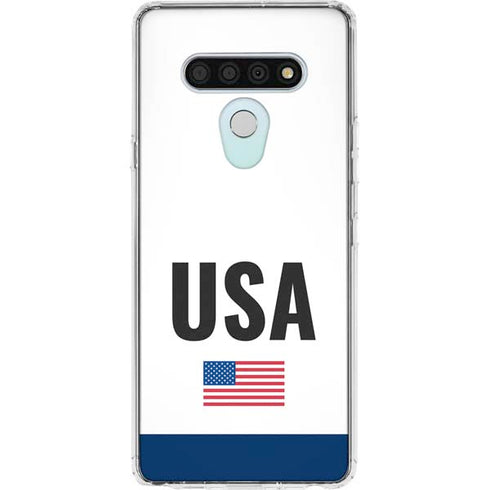 USA American Flag LG Stylo 6 Clear Case