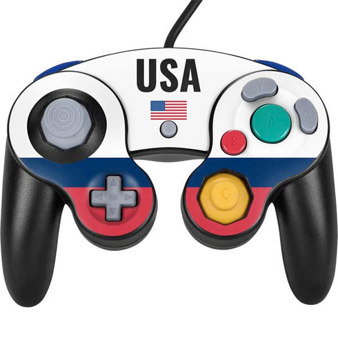 USA American Flag Nintendo GameCube Controller Skin