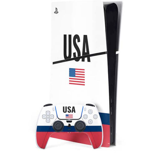 USA American Flag PS5 Slim Digital Edition Console Skin