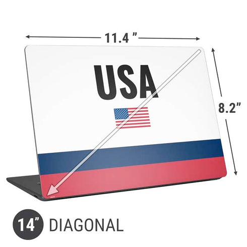 USA American Flag Universal Laptop 14in (11.4 x 8.2in) Skin