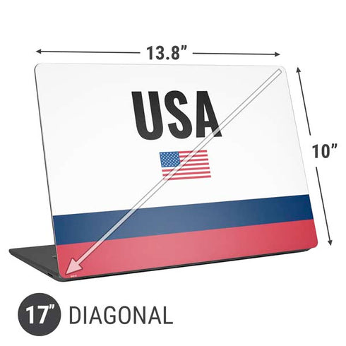 USA American Flag Universal Laptop 17in (13.8 x 10in) Skin