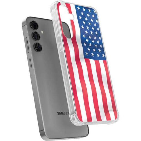 USA Flag Galaxy S24 Plus Clear Case