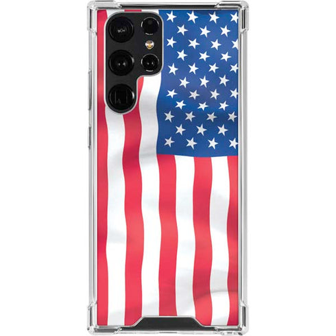 USA Flag Galaxy S24 Ultra Clear Case