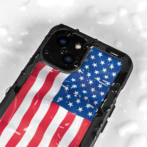 USA Flag iPhone 15 Plus Waterproof Case