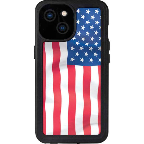 USA Flag iPhone 15 Waterproof Case