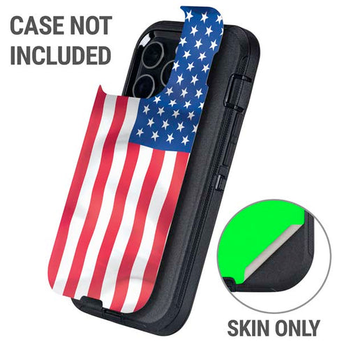USA Flag Otterbox Defender iPhone Skin