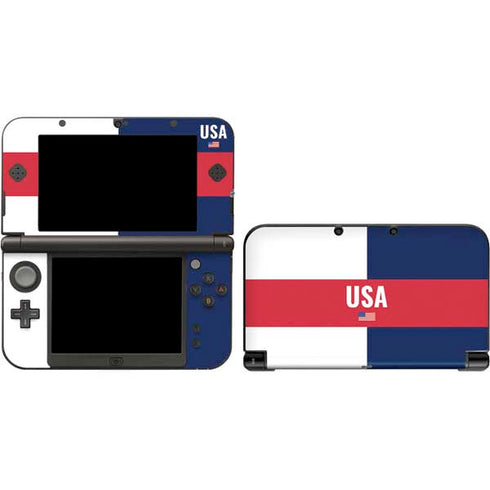 USA Flag Color Block 3DS XL 2015 Skin