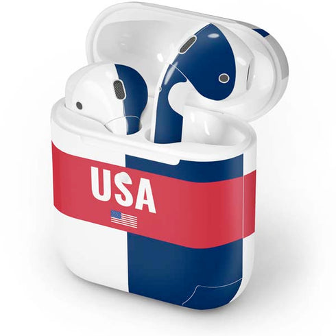 USA Flag Color Block Apple AirPods 2 Skin