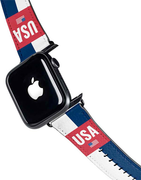 USA Flag Color Block Apple Watch Band 42-44mm