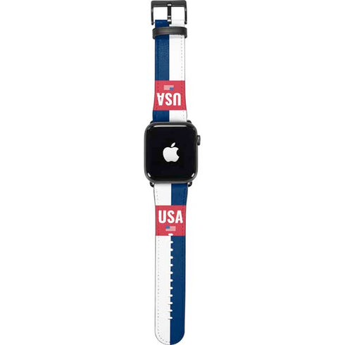 USA Flag Color Block Apple Watch Band 42-44mm