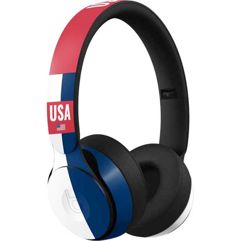 USA Flag Color Block Beats Solo Pro Skin