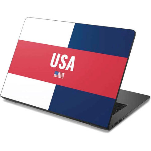 USA Flag Color Block Dell Chromebook Skin