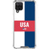 USA Flag Color Block Galaxy A12 Clear Case