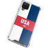 USA Flag Color Block Galaxy A12 Clear Case