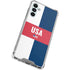 USA Flag Color Block Galaxy A13 5G Clear Case