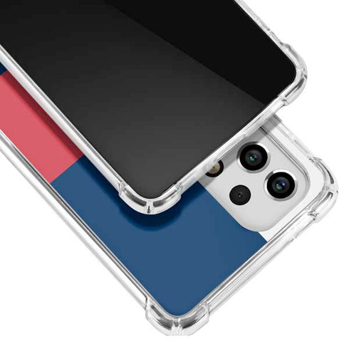 USA Flag Color Block Galaxy A53 5G Clear Case