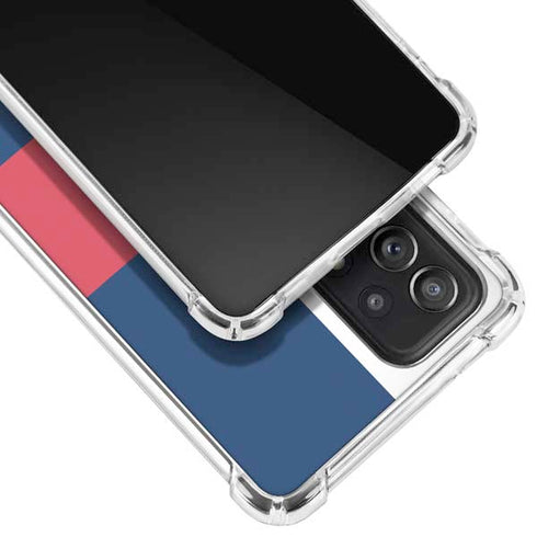 USA Flag Color Block Galaxy A72 5G Clear Case