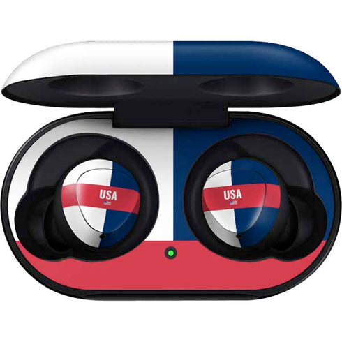 USA Flag Color Block Galaxy Buds Skin
