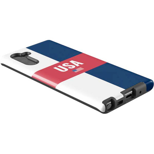 USA Flag Color Block Galaxy Note 10 Pro Case