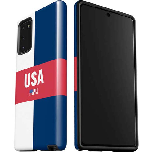 USA Flag Color Block Galaxy Note20 5G Pro Case
