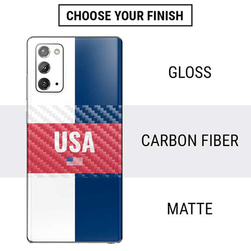 USA Flag Color Block Galaxy Note20 5G Skin