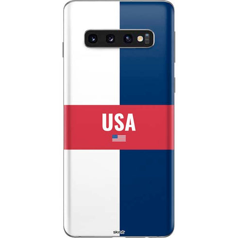 USA Flag Color Block Galaxy S10 Skin