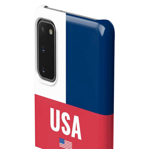 USA Flag Color Block Galaxy S20 Lite Case