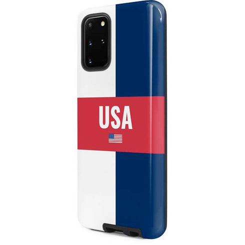USA Flag Color Block Galaxy S20 Plus Pro Case