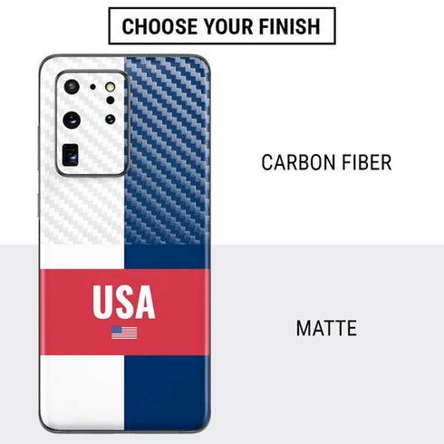 USA Flag Color Block Galaxy S20 Ultra 5G Skin